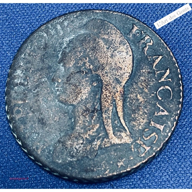 Dupré, 5 centimes AN 9 D Lyon TB+, lartdesgents.fr