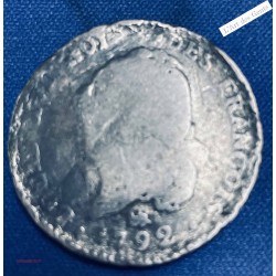 Louis XVI, 30 sols 1792 A Fausse d'époque, lartdesgents.fr