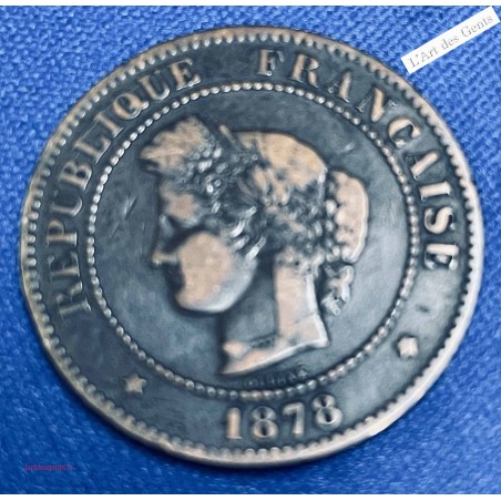 5 centimes 1878 K Bordeaux, lartdesgents.fr