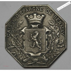 Jeton argent Caisse épargne de Bernay 1911 Concours Dévoué, lartdesgents.fr