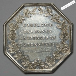 Jeton compagnie des ponts d'Asnières et d'Argenteuil 1838, lartdesgents.fr