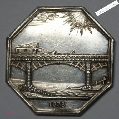 Jeton compagnie des ponts d'Asnières et d'Argenteuil 1838, lartdesgents.fr