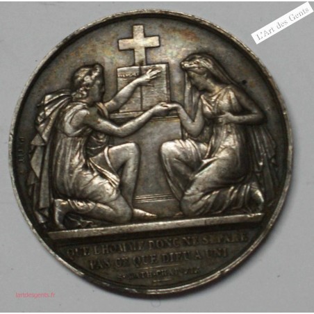 Médaille argent Mariage attribué 1861, lartdesgents.fr