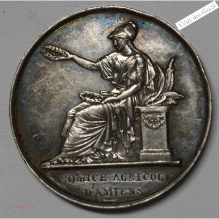 jeton argent comice agricole d'Amiens 1849, lartdesgents.fr