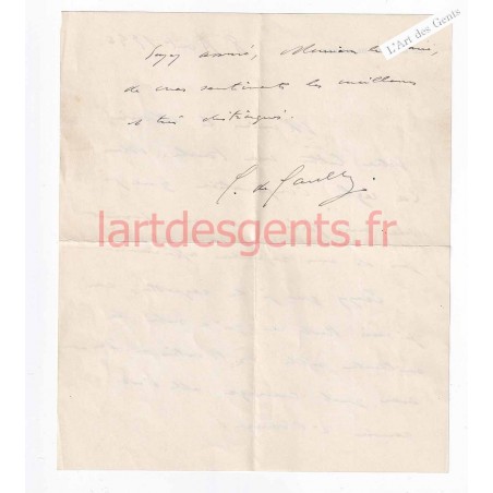 Lettre originale 1946 signée par Gal DE GAULLE au maire de Montier-en-Der (52), lartdesgents.fr