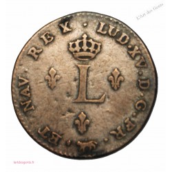 Louis XV, Double sol Billon, 1741, Paris, TTB, lartdesgents.fr