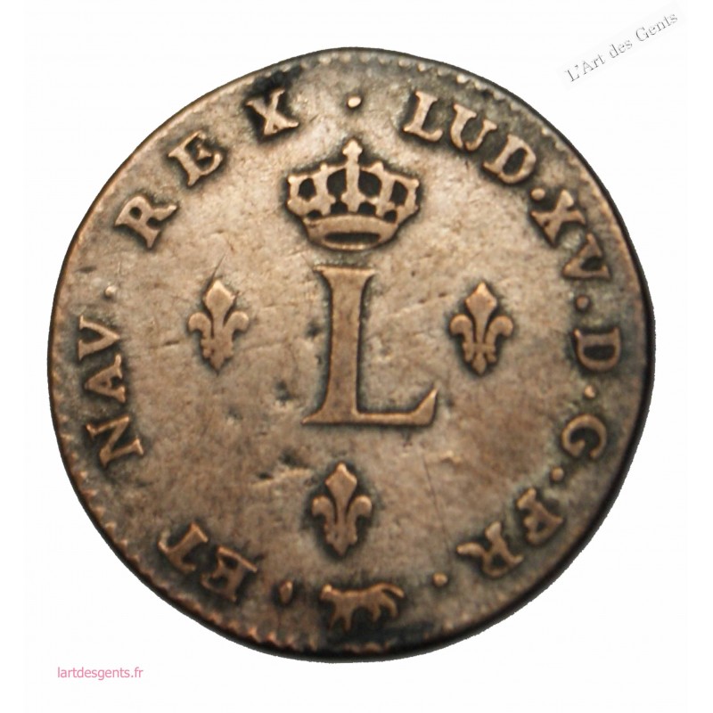 Louis XV, Double sol Billon, 1741, Paris, TTB, lartdesgents.fr