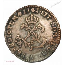 Louis XV, Double sol Billon, 1741, Paris, TTB, lartdesgents.fr