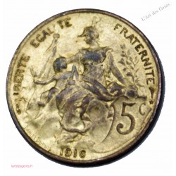 5 Centimes Dupuis, 1916, Bicolore Argenté et doré,  lartdesgents.fr