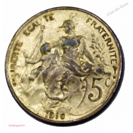 5 Centimes Dupuis, 1916, Bicolore Argenté et doré,  lartdesgents.fr