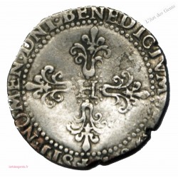 Henri III, Demi-franc au col plat, 15--, La rochelle, lartdesgents.fr