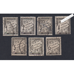 Série Timbres Taxe n°10 à n°16 - Oblitérés  - Cote 156 Euros - lartdesgents.fr