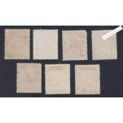 Série Timbres Taxe n°10 à n°16 - Oblitérés  - Cote 156 Euros - lartdesgents.fr