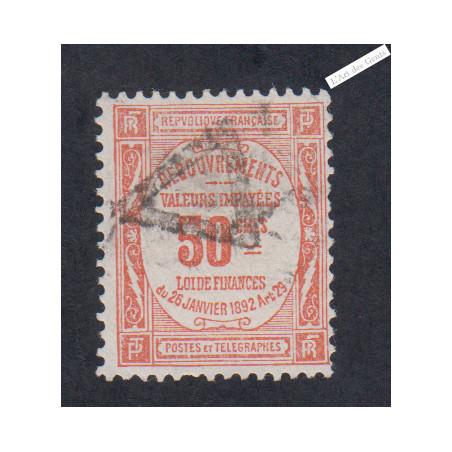 Timbre Taxe n°47  Oblitéré - cote 70 Euros - signé, lartdesgents.fr