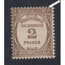 Timbre Taxe n°62 - Neuf* - cote 178 Euros - signé - lartdesgents.fr