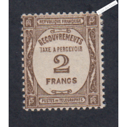 Timbre Taxe n°62 - Neuf* - cote 178 Euros - signé - lartdesgents.fr