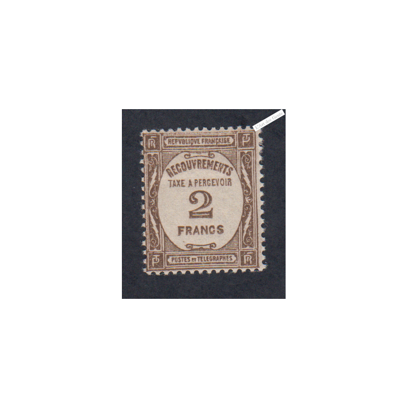 Timbre Taxe n°62 - Neuf* - cote 178 Euros - signé - lartdesgents.fr