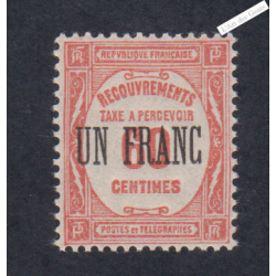 Timbre Taxe n°63 - Neuf** - cote 90 Euros  - lartdesgents.fr