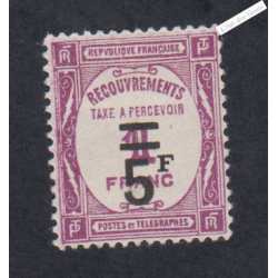 Timbre Taxe n°65 - Neuf* - cote 95 Euros  - lartdesgents.fr