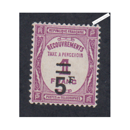 Timbre Taxe n°65 - Neuf* - cote 95 Euros  - Signé - lartdesgents.fr
