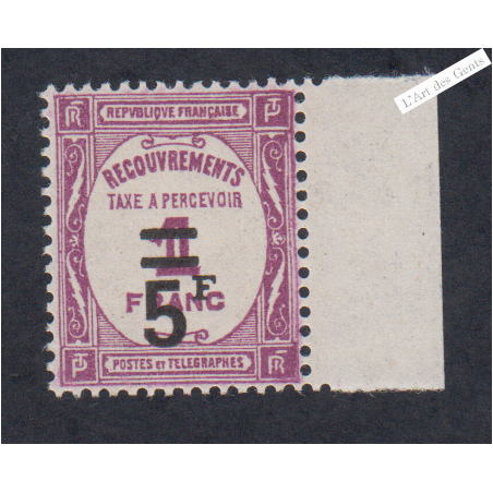 Timbre Taxe n°65 - Neuf** - cote 220 Euros  - Signé - lartdesgents.fr