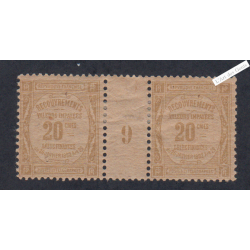 Timbres Taxe n°45 - Millésimes 9GC - 1919 Neufs Signés Cote 230 Euros-  lartdesgents.fr