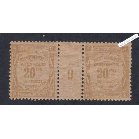 Timbres Taxe n°45 - Millésimes 9GC - 1919 Neufs Signés Cote 230 Euros-  lartdesgents.fr