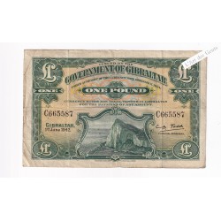 GIBRALTAR 1 POUND 1942 C665587 Pick 15b TB, lartdesgents.fr