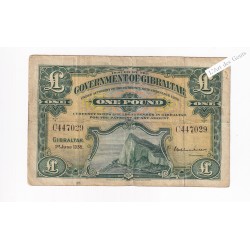 GIBRALTAR 1 POUND 1938 C447029 Pick 15a TB, lartdesgents.fr