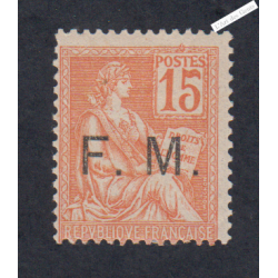 Timbre de Franchise Militaire n°1 - Neuf* - 1901-04  Cote 85 Euros - lartdesgents.fr