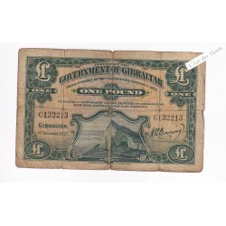GIBRALTAR 1 POUND 1927 C132213 Pick 12 TB-, lartdesgents.fr