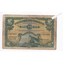 GIBRALTAR 1 POUND 1938 C421458 Pick 15a TB-, lartdesgents.fr