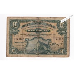 GIBRALTAR 1 POUND 1927 C174162 Pick 12 TB-, lartdesgents.fr