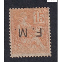 Timbre de Franchise Militaire n°1 Surcharge renversée Neuf 1901-04  Cote 400 Euros lartdesgents.fr
