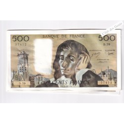 500 FRANCS PASCAL SUP+ 1-4-1976 alph. D.59, lartdesgents.fr
