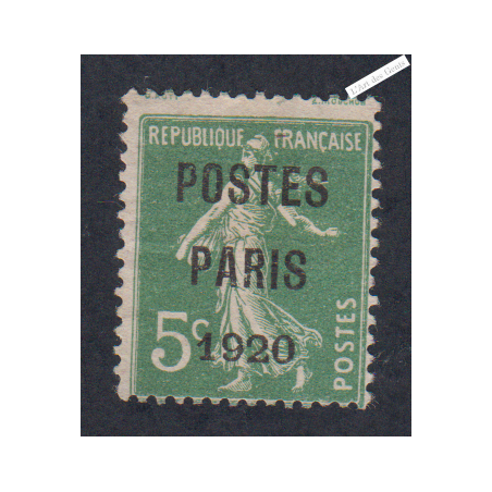 Timbre France Préoblitéré n°24 - cote 180 Euros - signé calves - lartdesgents.fr