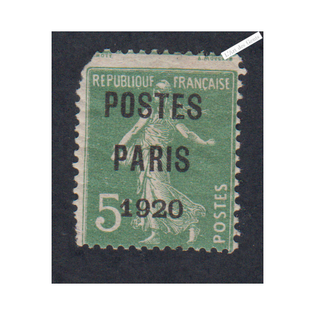 Timbre France Préoblitéré n°24 - cote 180 Euros - signé calves- lartdesgents.fr