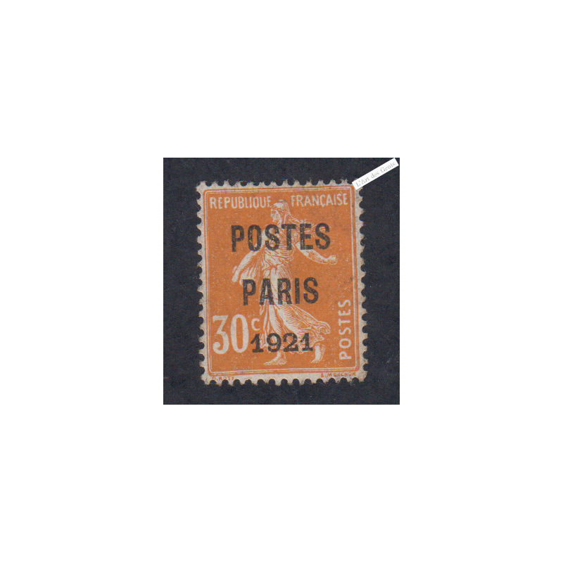 Timbre France Préoblitéré n°29 - Neuf sans gomme - cote 90 Euros signé - TBC- lartdesgents.fr