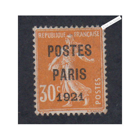 Timbre France Préoblitéré n°29 - Neuf sans gomme - cote 90 Euros signé - TBC- lartdesgents.fr