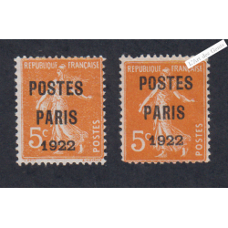 Timbres France Préoblitéré n°30 - Neuf sans gomme- Variété couleur - signés - lartdesgents.fr
