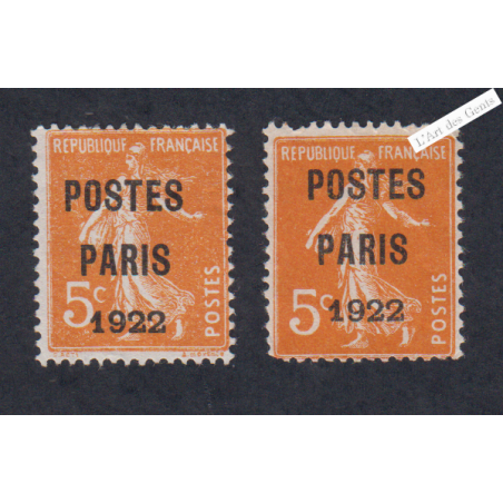Timbres France Préoblitéré n°30 - Neuf sans gomme- Variété couleur - signés - lartdesgents.fr