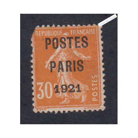 Timbre France Préoblitérén°29 - Neuf sans gomme - cote 90 Euros signé -  lartdesgents.fr