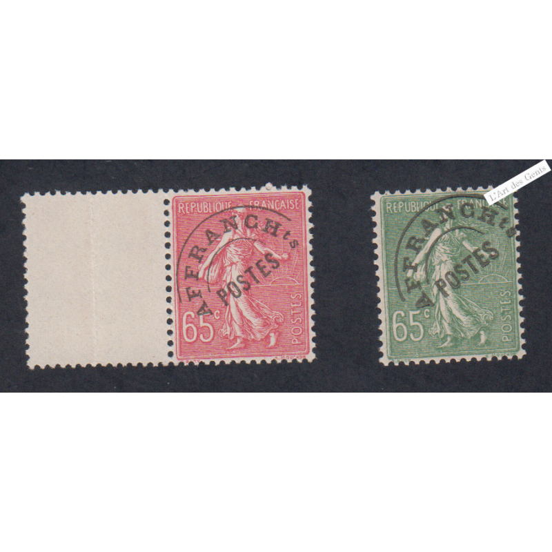 Timbres France Préoblitérés n°48 et n°49 - Neufs** - cote 80 Euros - lartdesgents.fr