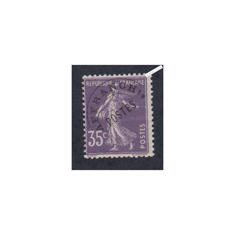 Timbre France Préoblitéré n°62 - Neuf*  - cote 120 Euros - signé - lartdesgents.fr