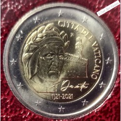 Coffret 2 euros BU 2021 Vatican Dante Alighieri, lartdesgents.fr
