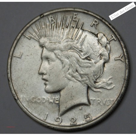 US Peace, One Dollar, 1$ 1925 argent  , lartdesgents.fr