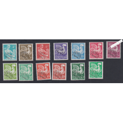 Timbres France Préoblitérés n°106 à n°118 - Neufs* - cote 98 Euros - lartdesgents.fr