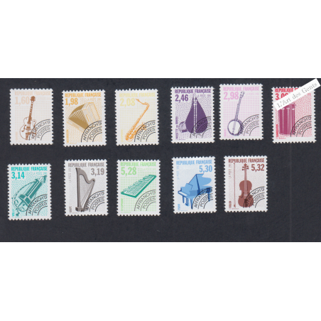 Timbres France Préoblitérés n°213 à n°223 - Neufs** - cote 98 Euros - lartdesgents.fr