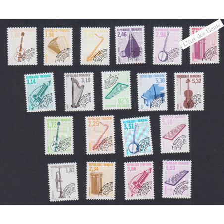 Timbres France Préoblitérés n°213 à n°231 - Neufs** - cote 114 Euros - lartdesgents.fr