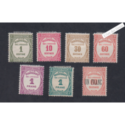 Timbres Taxe n°55 à n°60 et n°63 - Neufs* - cote 95 Euros - lartdesgents.fr